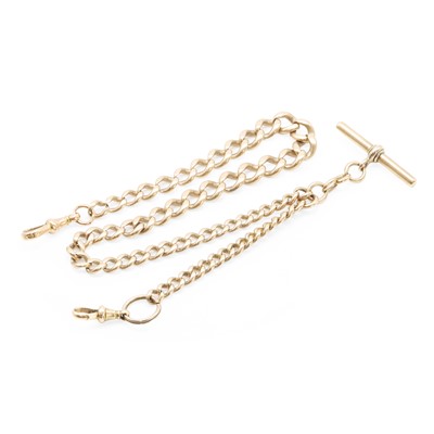 Lot 532 - A 9ct gold Albert chain
