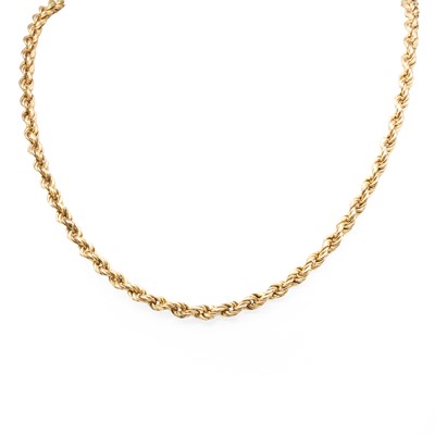 Lot 210 - A 9ct gold rope twist chain