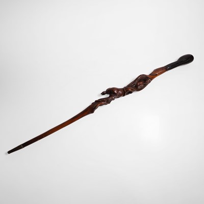Lot 46 - A carved folk art walking stick