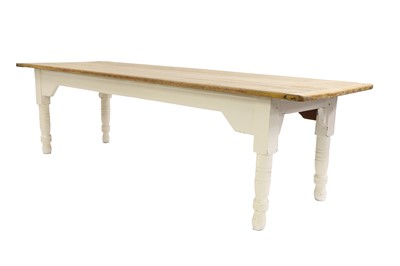 Lot 422 - A Victorian pine refectory table