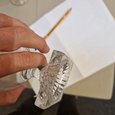 Lot 24 - A near pair of glass rummers