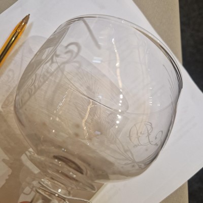 Lot 24 - A near pair of glass rummers