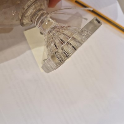 Lot 24 - A near pair of glass rummers