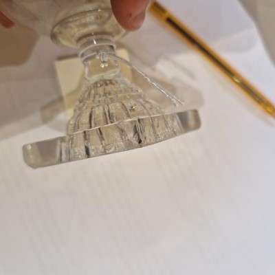 Lot 24 - A near pair of glass rummers