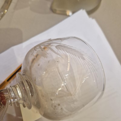 Lot 24 - A near pair of glass rummers