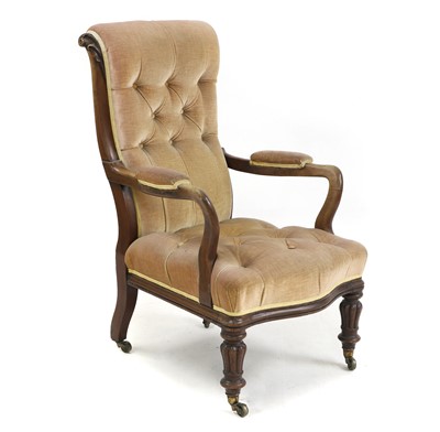 Lot 441 - A Victorian open armchair