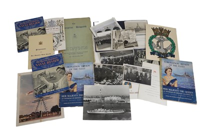 Lot 381 - A group of post World War II Naval documents and photographs