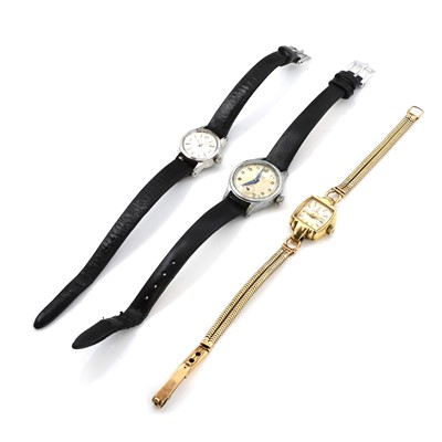 Lot 591 - A ladies' Omega mechanical watch and two other watches