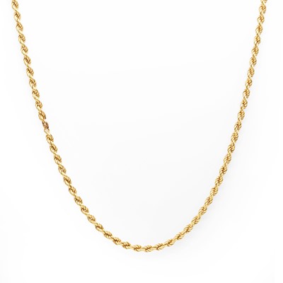 Lot 491 - An 18ct gold rope-twist chain