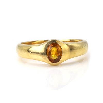 Lot 155 - A citrine single stone ring