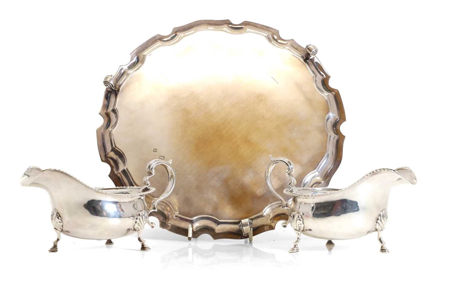 Lot 60 - A silver salver
