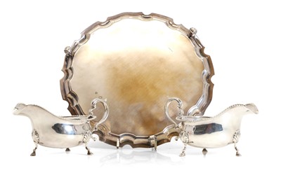 Lot 60 - A silver salver
