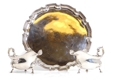 Lot 60 - A silver salver