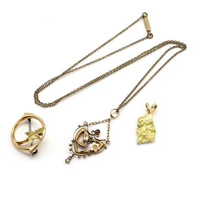 Lot 359 - A group of gold jewellery