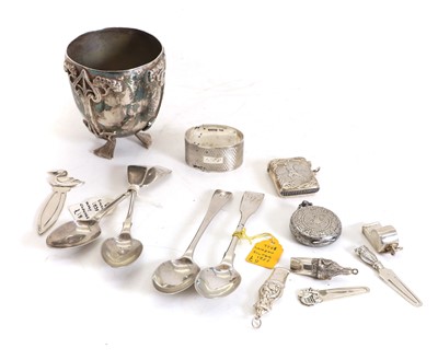 Lot 51 - A silver fob watch