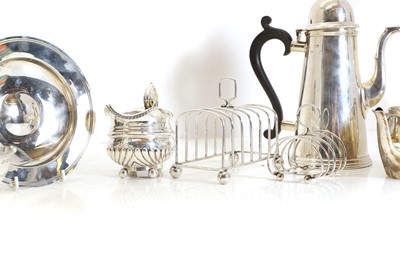 Lot 67 - A silver tea service