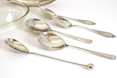 Lot 30 - A group of silver serving spoons