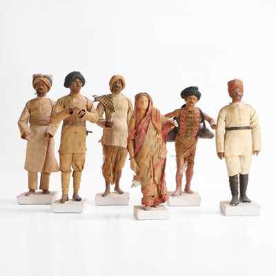 Lot 318 - Six Indian educational costume figures