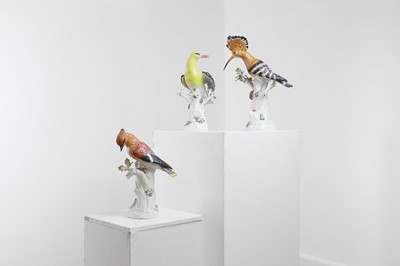 Lot 140 - Three porcelain birds by Meissen