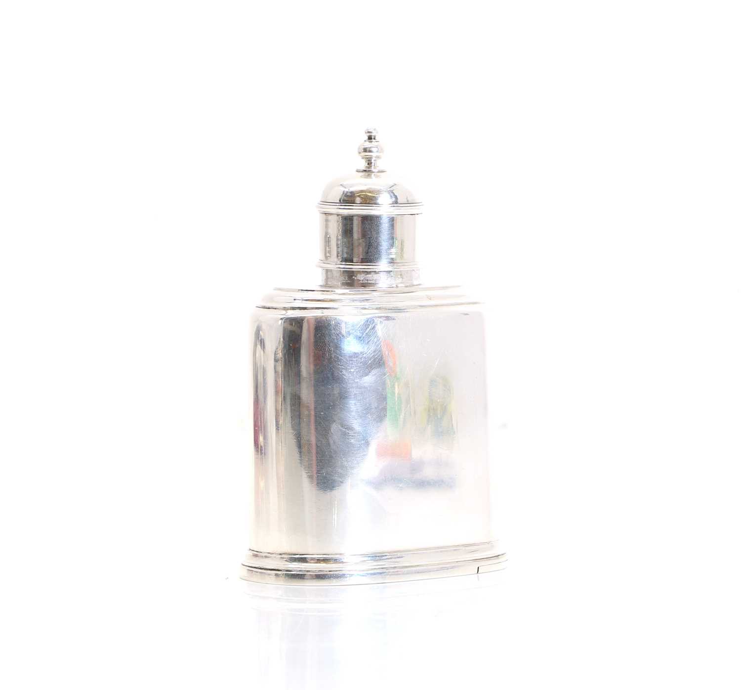 Lot 8 - A George II silver tea caddy