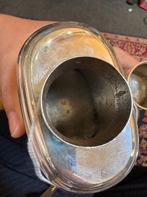 Lot 8 - A George II silver tea caddy