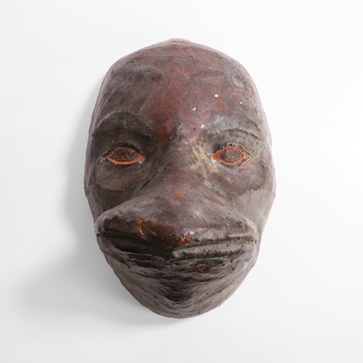 Lot 44 - A strange group of papier mâché masks