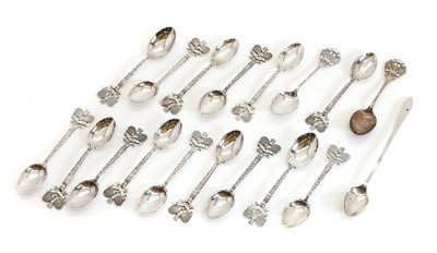 Lot 52 - Seventeen silver badminton presentation spoons