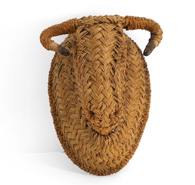 Lot 249 - A wicker bull's head