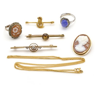 Lot 416 - A collection of antique and later jewellery