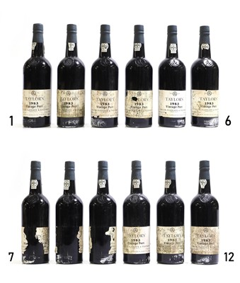Lot 124 - Taylors, Vintage Port, 1983