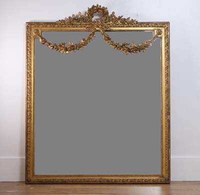 Lot 412 - A 19th century giltwood overmantel mirror