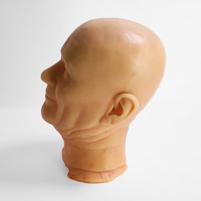 Lot 81 - A cast wax head of a gentleman