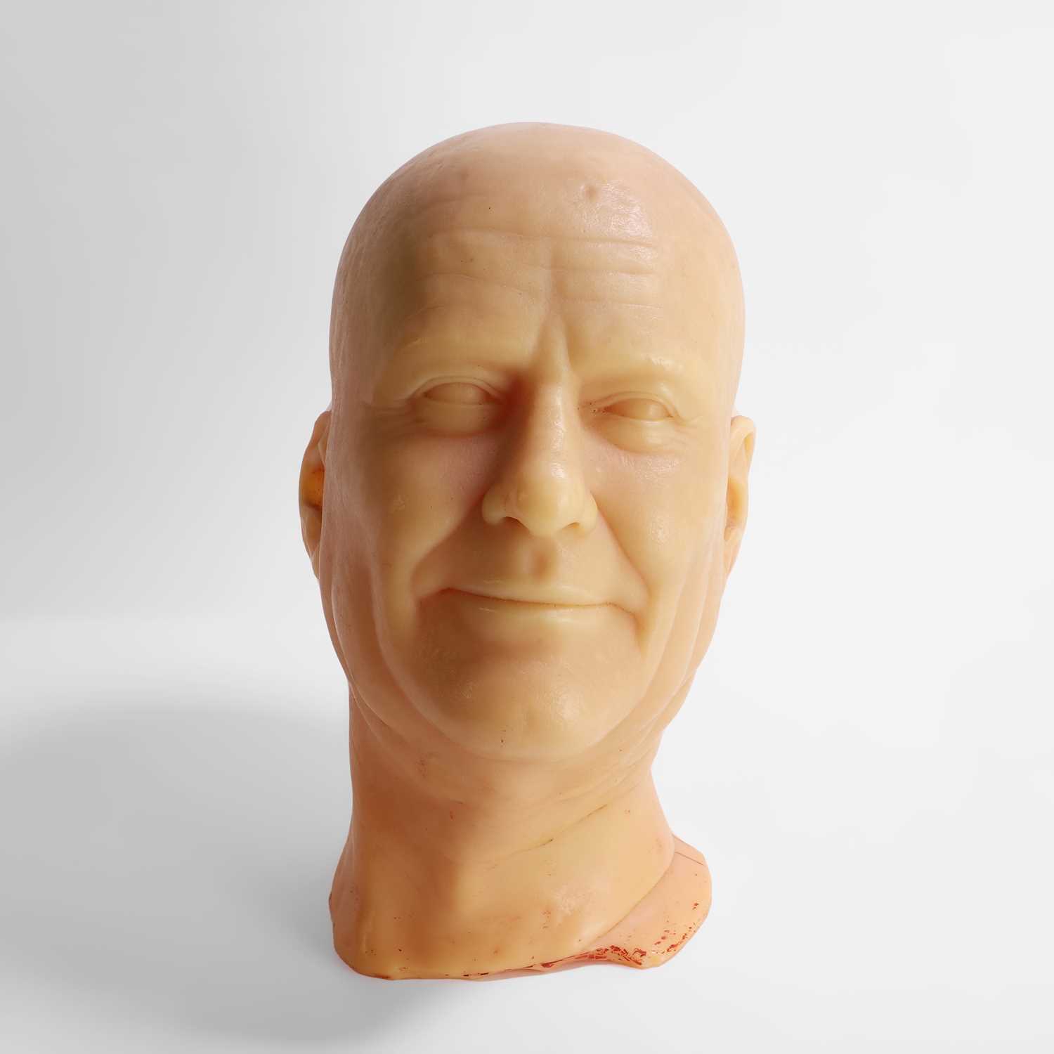 Lot 81 - A cast wax head of a gentleman