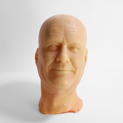 Lot 81 - A cast wax head of a gentleman
