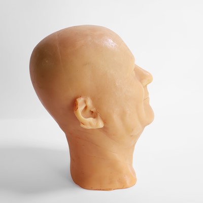 Lot 81 - A cast wax head of a gentleman