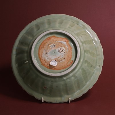 Lot 20 - A Chinese Longquan ware celadon dish