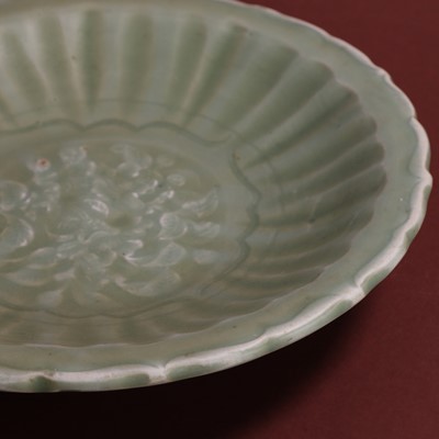 Lot 20 - A Chinese Longquan ware celadon dish