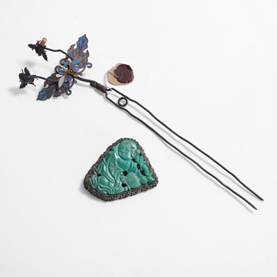 Lot 112 - A Chinese silver brooch