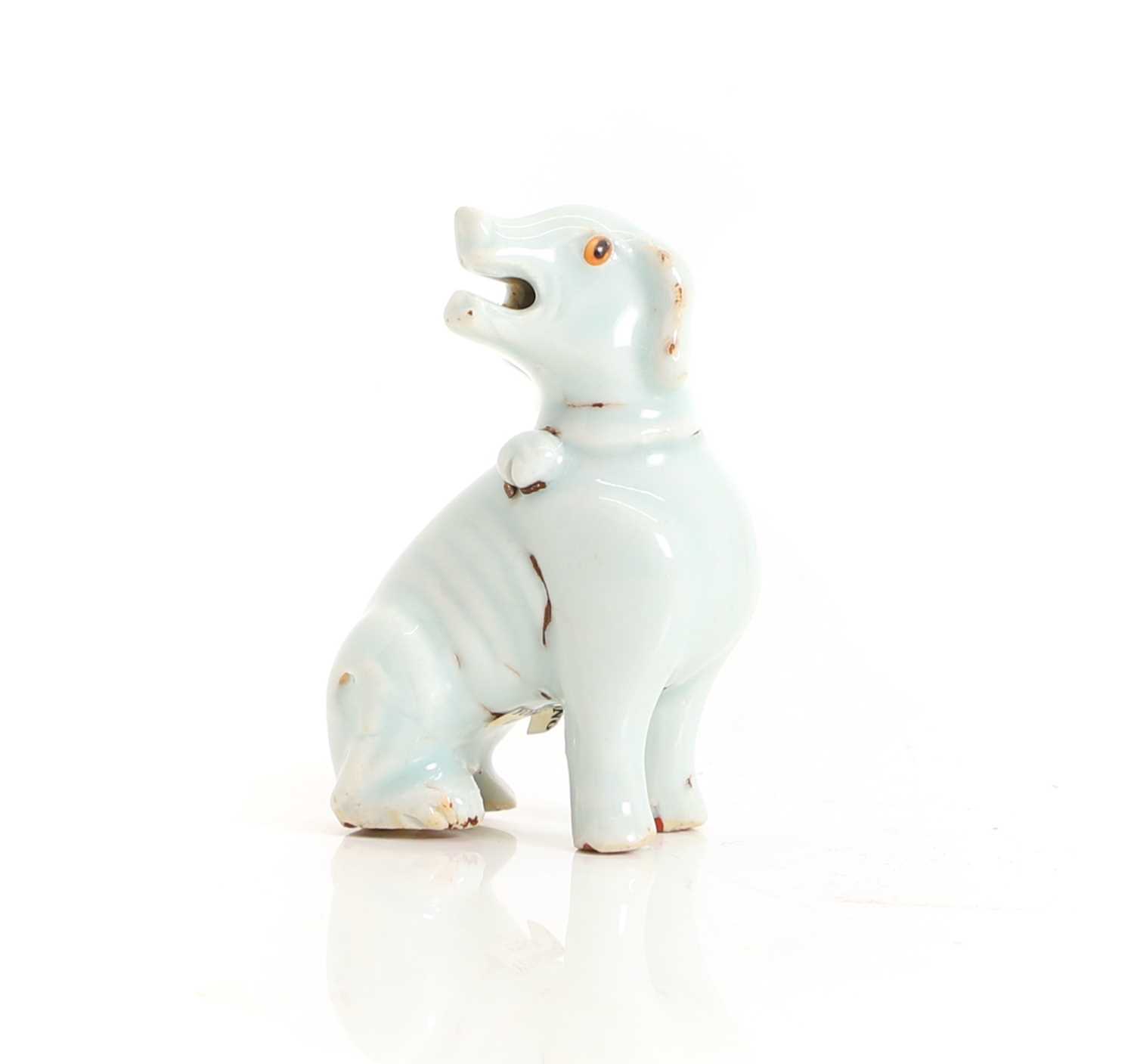 Lot 54 - A Chinese blue-glazed hound