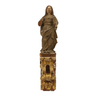 Lot 220 - A carved giltwood figure and corbel