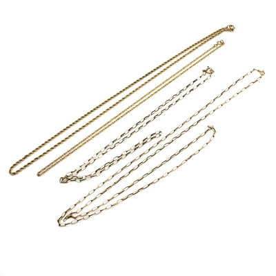 Lot 400 - A group of gold chains