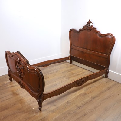 Lot 400 - A French walnut bed