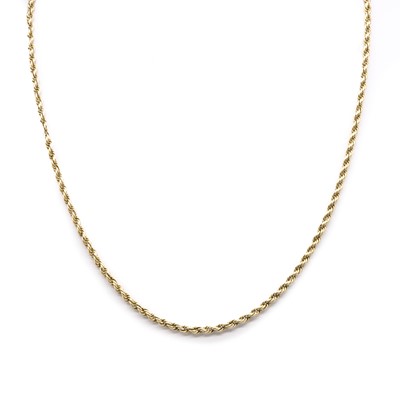 Lot 511 - A gold rope twist chain