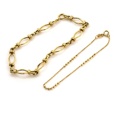 Lot 392 - Two Italian gold bracelets