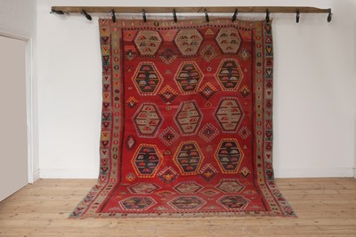 Lot 333 - A kilim flatweave wool rug