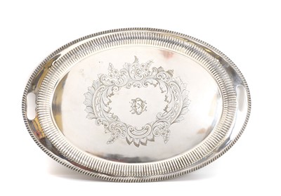 Lot 31 - A late Victorian silverplated tray