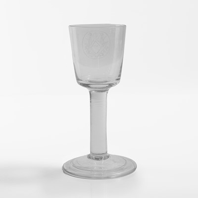 Lot 8 - An engraved Masonic goblet