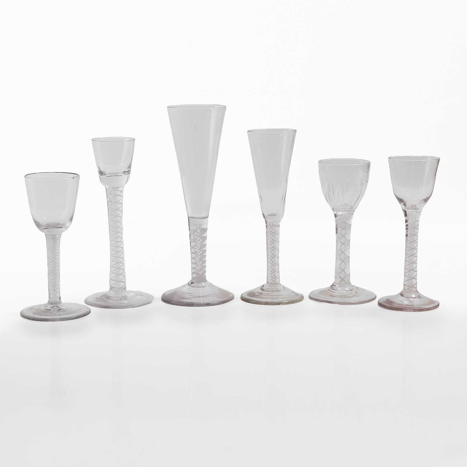 Lot 19 - A group of opaque-twist drinking glasses