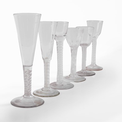 Lot 19 - A group of opaque-twist drinking glasses