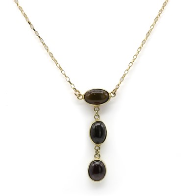 Lot 165 - A zircon and tourmaline drop necklace